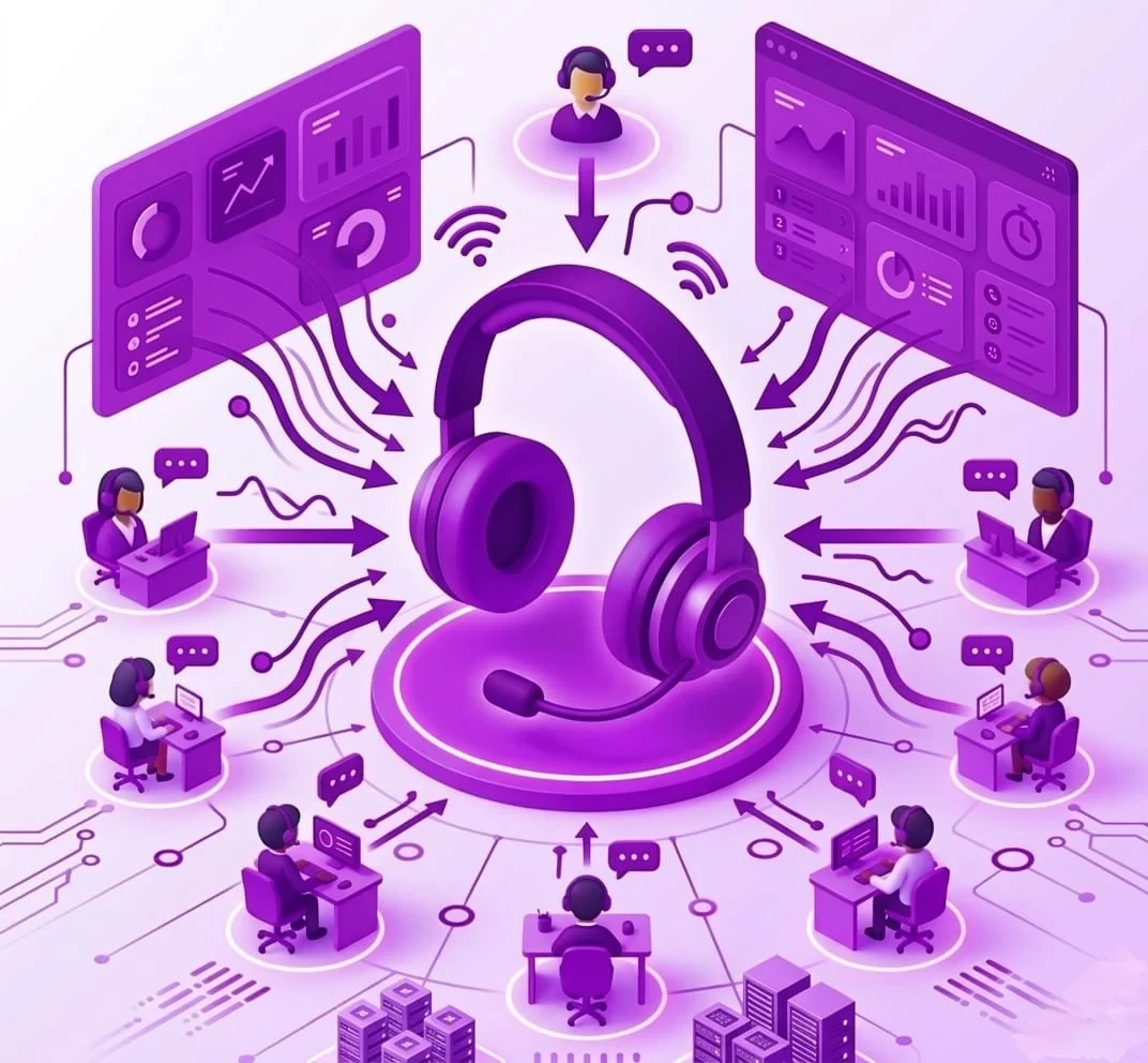 voip communication system for business call center