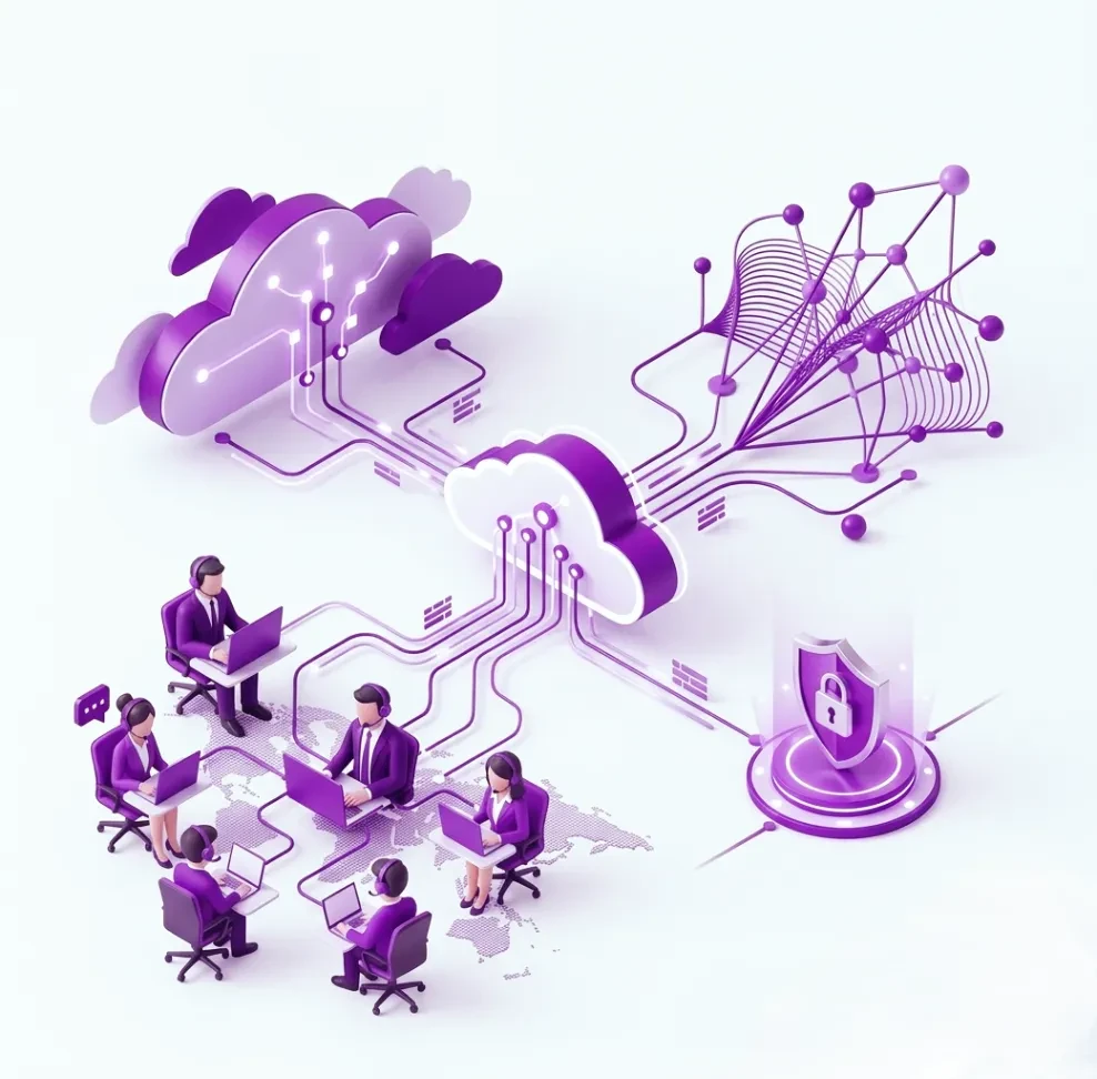cloud call center communication system with scalable infrastructure
